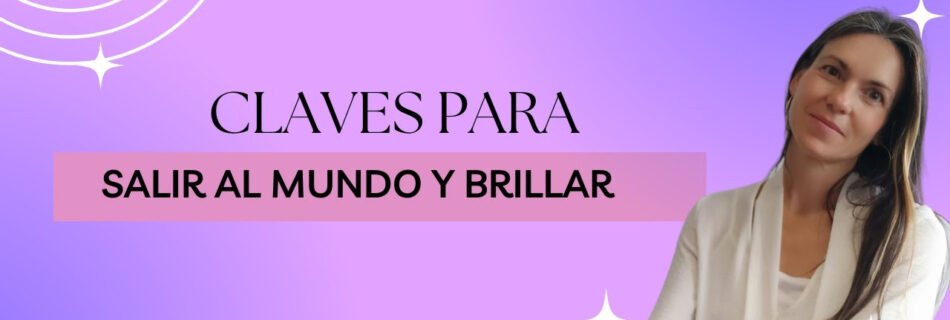 Banner de video con fondo degradado púrpura y diseño moderno, que presenta a Verónica Martínez (mujer de cabello oscuro y blusa blanca) y el texto: "CLAVES PARA SALIR AL MUNDO Y BRILLAR". El contenido trata sobre cómo usar la Casa 10 de la carta natal para descubrir la vocación, la misión y la autoridad natural.